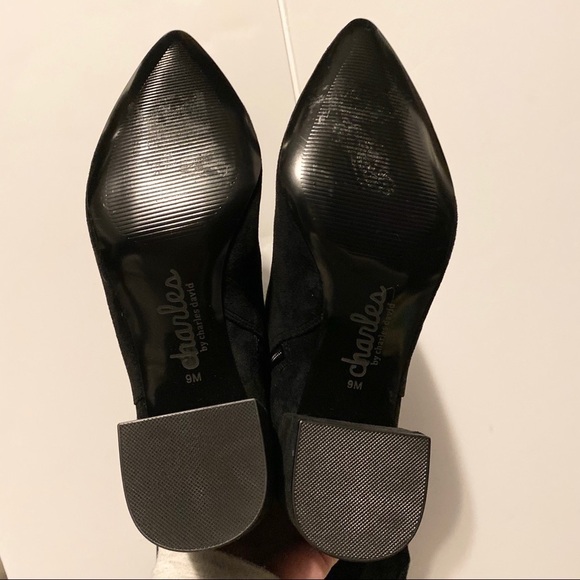 Charles Charles David Harbor Black Heeled Boot 9M - Picture 11 of 12